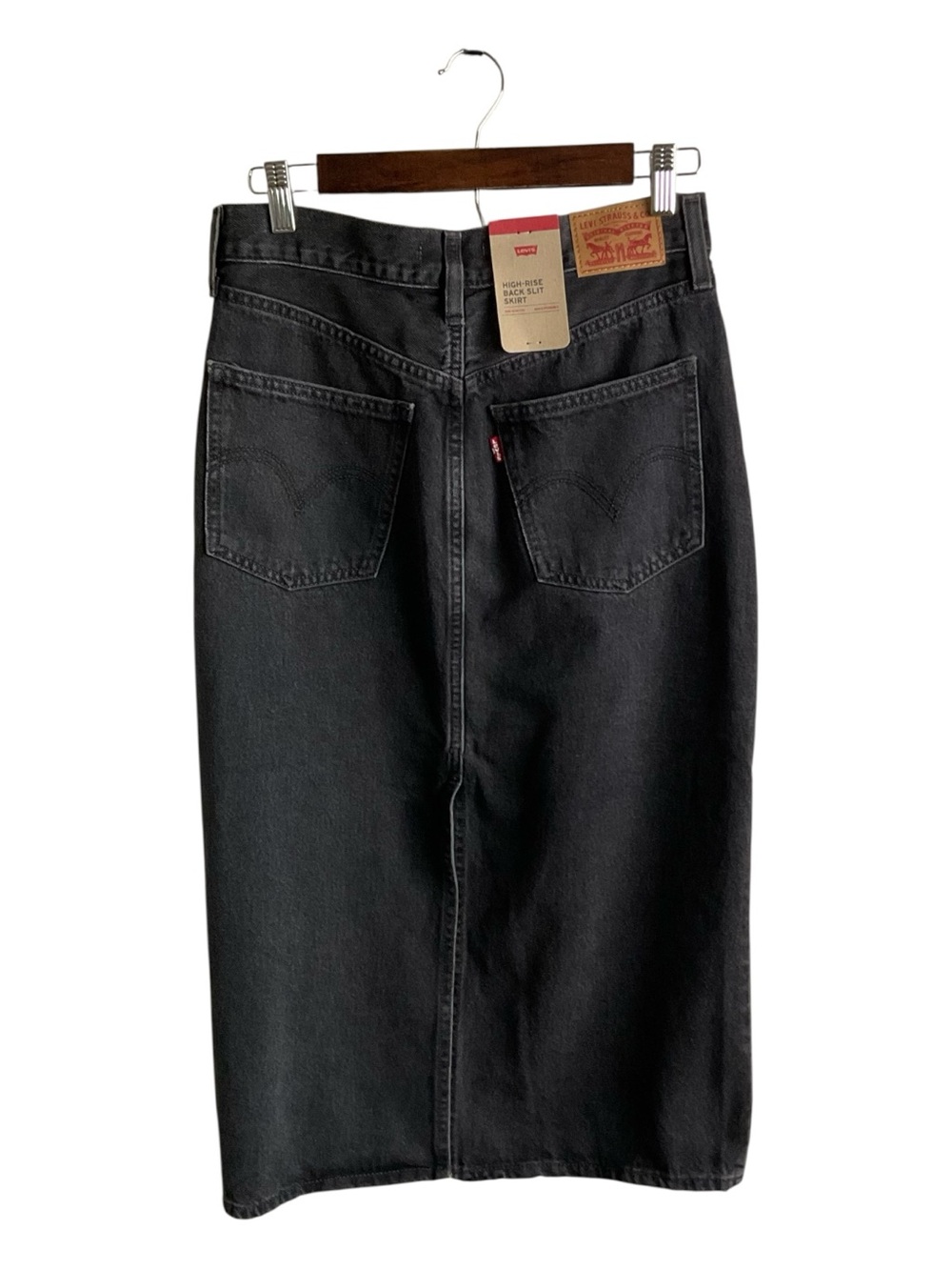 Levi’s Black High-Waist Denim Pencil Skirt New - Picture 3 of 7